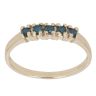 9ct Yellow Gold 0.20ct Blue Diamond Five Stone Ring