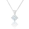 9ct White Gold 1.00ct Lab Grown Diamond Solitaire Pendant Necklace G VS