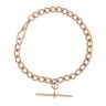 9ct Rose Gold Albert T-Bar Bracelet 7"