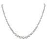 18ct White Gold 11.96ct Brilliant Cut Diamond Tennis Chain 16"