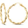 9ct Yellow Gold Barked Twist Earrings