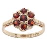 9ct Yellow Gold Garnet Cluster Ring