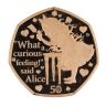 2021 Alice's Adventures In Wonderland Isle Of Man Gold Fifty Pence Coin Boxed