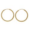 22ct Yellow Gold Patterned Hoop Earrings