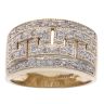 9ct Yellow Gold 0.25ct Diamond Greek Key Ring