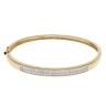 18ct Yellow Gold 2.00ct Princess Cut Diamond Bangle