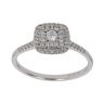 9ct White Gold 0.50ct Brilliant and Baguette Cut Lab Grown Diamond Cluster Ring