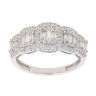 9ct White Gold 0.50ct Baguette And Brilliant Cut Diamond Fancy Ring