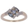 9ct Yellow Gold Blue Spinel Cubic Zirconia Fancy Ring