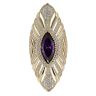 14ct Yellow Gold Cubic Zirconia Purple Gemstone Ring
