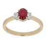 18ct Yellow Gold 0.23ct Diamond And Ruby Ring