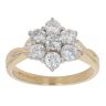 18ct Yellow Gold 1.00ct Brilliant Cut Diamond Cluster Ring