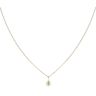 9ct Yellow Gold Cubic Zirconia Single Stone Pendant And Chain 16"