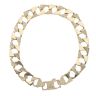 9ct Yellow Gold Square Textured Curb Bracelet 8"