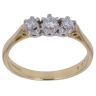 18ct Yellow Gold 0.26ct Brilliant Cut Diamond Trilogy Ring