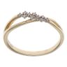 9ct Yellow Gold 0.10ct Brilliant Cut Diamond Crossover Ring