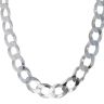 Silver Flat Curb Chain 26"