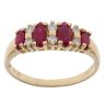 18ct Yellow Gold 0.16ct Diamond and Ruby Ring