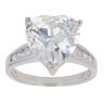 9ct White Gold Cubic Zirconia Heart Ring