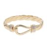 9ct Yellow and White Gold Patterned Hinged Bangle