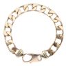 9ct Yellow Gold Rectangle Curb Bracelet 9"