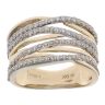 9ct Yellow Gold 1.00ct Brilliant Cut Diamond Crossover Ring