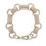 9ct Yellow Gold Patterned Belcher Bracelet 9"