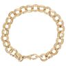 9ct Yellow Gold Patterned Belcher Bracelet 8.5"