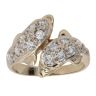 9ct Yellow Gold Cubic Zirconia Dolphin Ring