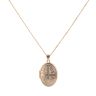 9ct Yellow And White Gold Celtic Patterned Locket And Chain 18"