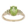 9ct Yellow Gold Green Gemstone And Peridot Ring