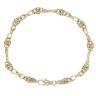 14ct Yellow Gold Fancy Bracelet 8.5"