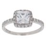 9ct White Gold Cubic Zirconia Cluster Ring