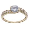 9ct Yellow Gold Cubic Zirconia Twist Solitaire Ring