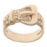 9ct Yellow Gold Patterned Buckle Ring