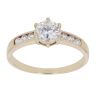 9ct Yellow Gold Cubic Zirconia Single Stone Ring