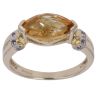 9ct Yellow Gold White Sapphire and Citrine Ring