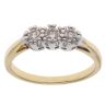 18ct Yellow Gold 0.20ct Brilliant Cut Diamond Trilogy Ring