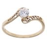 9ct Yellow Gold Cubic Zirconia Mum Heart Ring