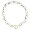 9ct Yellow and White Gold Circle Link Fancy Bracelet 7"