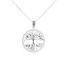 Silver Tree Of Life Cubic Zirconia Pendant And Chain 18"