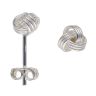 Silver Knot Stud Earrings By Icesia