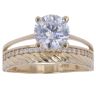 14ct Yellow Gold Cubic Zirconia Solitaire Band