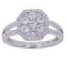 18ct White Gold 0.85ct Brilliant Cut Diamond Cluster Ring