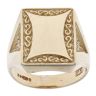 9ct Yellow Gold Patterned Signet Ring