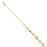 22ct Yellow and White Gold Bead Bracelet 7"