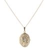 9ct Yellow Gold Patterned Locket Pendant And Chain 22"