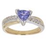 18ct Yellow Gold 0.10ct Diamond and Tanzanite Ring