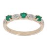 9ct Yellow Gold 0.04ct Diamond And Emerald Ring