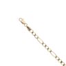 9ct Yellow Gold Figaro Bracelet 6.5"
